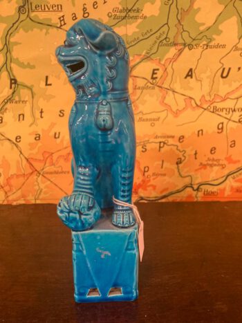 Foodog chinees blauw aardewerk