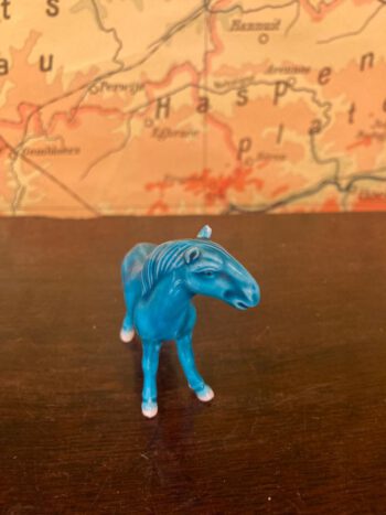Foodog chinees blauw aardewerk paardje