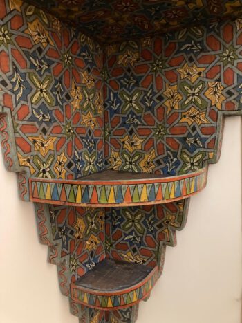 Muur console Marokko handbeschilderd