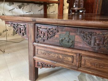 Chinese houten salontafel decoratief houtsnijwerk