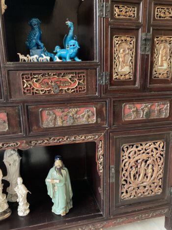 Chinese kast gestoken hout decoratie