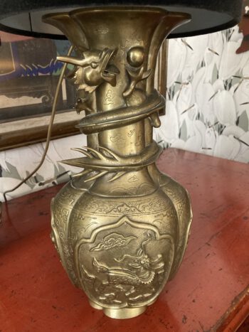 Bronzen chinese tafellamp schemerlamp china