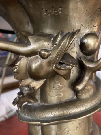 Bronzen chinese tafellamp schemerlamp china