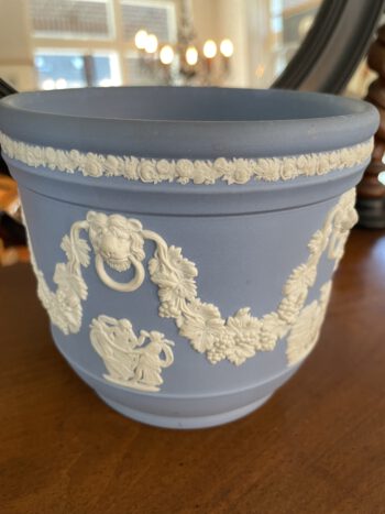 Blauw wedgwood bloempot pot