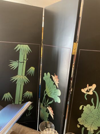 Chinees Kamerscherm gedecoreerd zwart