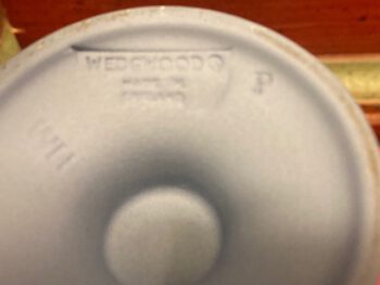 Blauwe wedgwood kelk