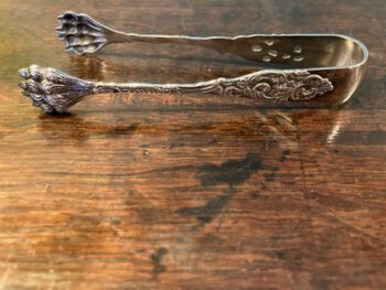 Verzilverde suikertang suiker tang suikerklontje