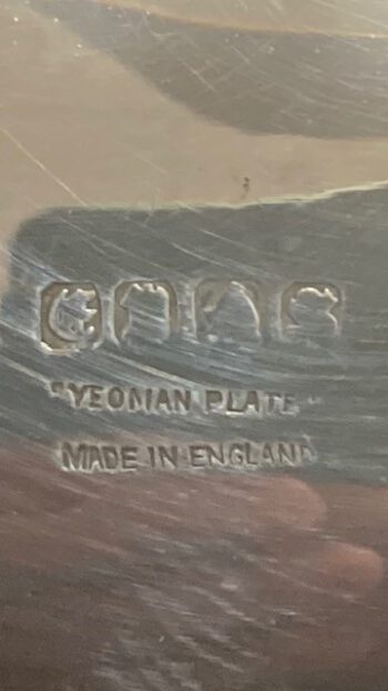 Verzilverde thee melk suiker set