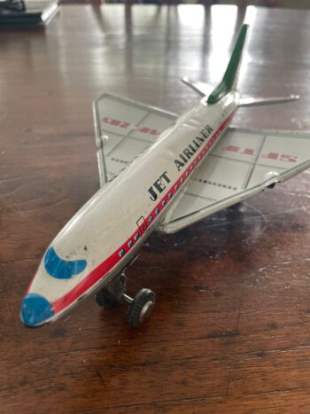 Blikken speelgoed vliegtuig Jet airliner