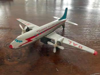 Blikken speelgoed vliegtuig